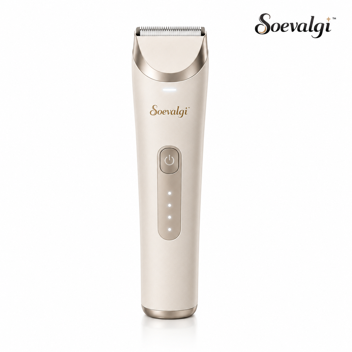 Soevalqi™ SmoothEdge Rechargeable Body Groomer – Wet & Dry Electric Trimmer, Ceramic Edge Blade, 3 Guide Combs, USB-C