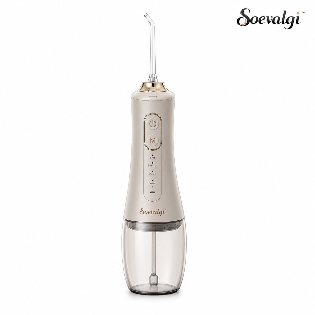 Soevalqi™ FreshFlow Cordless Water Flosser – Oral Irrigator, 4 Pressure Modes, 10 fl oz Reservoir, 360° Tip, USB-C
